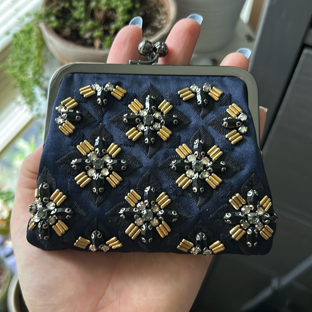 Tory Burch Jeweled Coin Pouch Key Fob